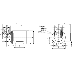 Motor s šnek. prevodovkou MH, 180W, 230/400 V,,i=11:1,  aprox. n2=124 ot/min Md2=9,3 Nm  photo