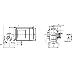 Motor s šnek. prevodovkou R, 250W, 230/400 V,i=50:1,  aprox. n2=28 ot/min Md2=32 Nm  photo