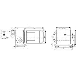 Motor s šnek. prevodovkou RS, 250W, i=360:1 photo