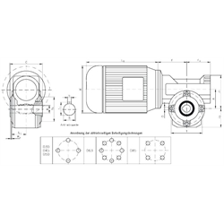 Šnekové prevodové motory HMD / I  scheme