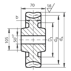 Šnekové kolesá, osová vzdialenosť 125mm scheme