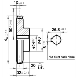 Šnekové kolesá, osová vzdialenosť 50mm scheme