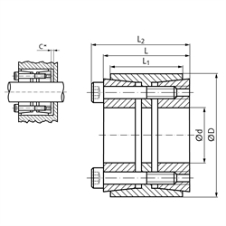 Upínacie sady COM-L, diera 25 až 100mm, QPQ upravené scheme