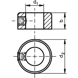 Krúžok DIN 703 s červíkom, otvor 55mm, pozink. ocel photo