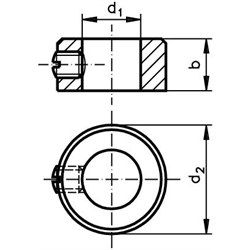 Krúžky DIN 705 A, oceľ scheme