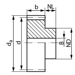 Plast, POM čierny, frézovaný, Modul 3 scheme