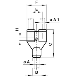 Rovnobežné Y-konektory, Ø A 10mm, Ø A1 10mm photo