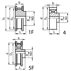 Remenice H 100 scheme