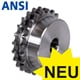 Double-Strand Sprockets KRS, Steel,  with One-Sided Hub, pre-bored, ANSI (ASA, ex DIN 8188)