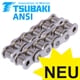 Double-Strand Roller Chains Tsubaki ANSI (ASA, ex DIN 8188), Stainless Steel, Premium