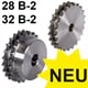 Douple-Strand Chain Wheels 28 B-2 and 32 B-2